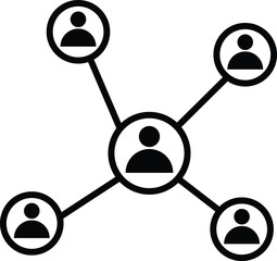 Poster - Social network icon icon vector . People network business icon