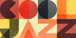 © Amir - Cool Jazz Music Abstract Geometric Vector Seamless Pattern Retro with Texture