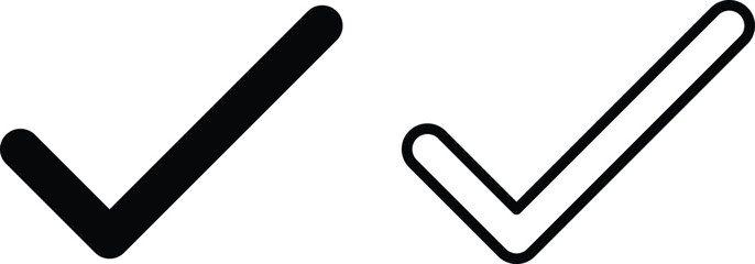 Poster - tick icon set in two styles . black check icons vector