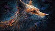 cosmic red fox spirit animal shamanism - by generative ai