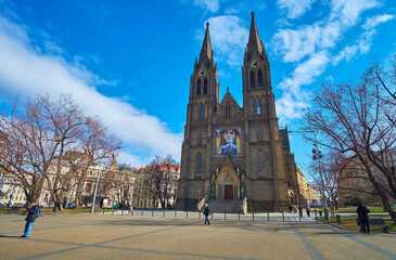 Poster - St Ludmila Church in Vinohrady, Prague, Czech Republic