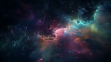 Fototapeta Kosmos - colorful space filled with stars and clouds