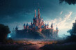 canvas print picture - Fairy tale castle - generative ai