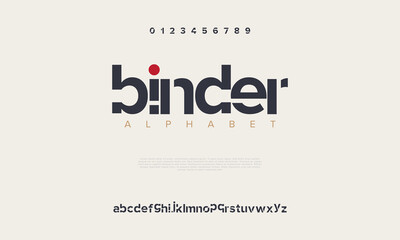 binder abstract digital technology logo font alphabet. minimal modern urban fonts for logo, brand et