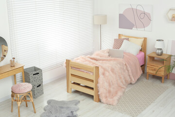 Wall Mural - Teenager's room interior with stylish furniture and beautiful decor elements