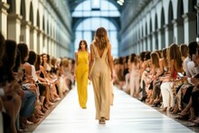 Runway And Catwalk Of Top Models At The Fashion Week. AI Generated, Human Enhanced