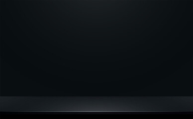 black table on black background. vector illustration