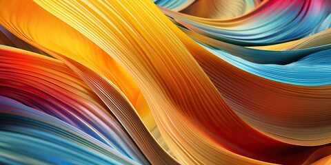 Canvas Print - Abstract multicolored swirling background, generative ai