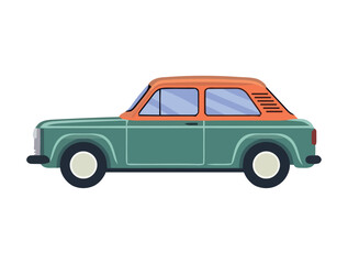 Sticker - vector illustration compact car transport