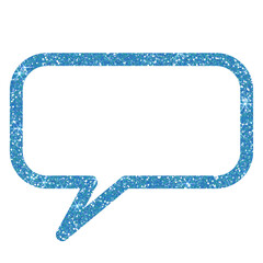 Wall Mural - Blue Speech bubble glitter on transparent background.Speech balloon. chat bubble icon. Design for decorating,background, wallpaper, illustration