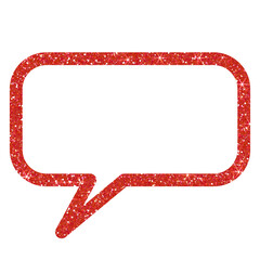 Wall Mural - red speech bubble glitter on transparent background.speech balloon. chat bubble icon. design for dec