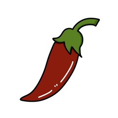 Sticker - fresh chilli pepper isolated on white background. chili peppers.