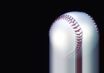 3d illustration of artistic and abstract baseball ball