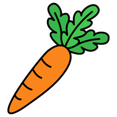 Canvas Print - illustration of a carrot