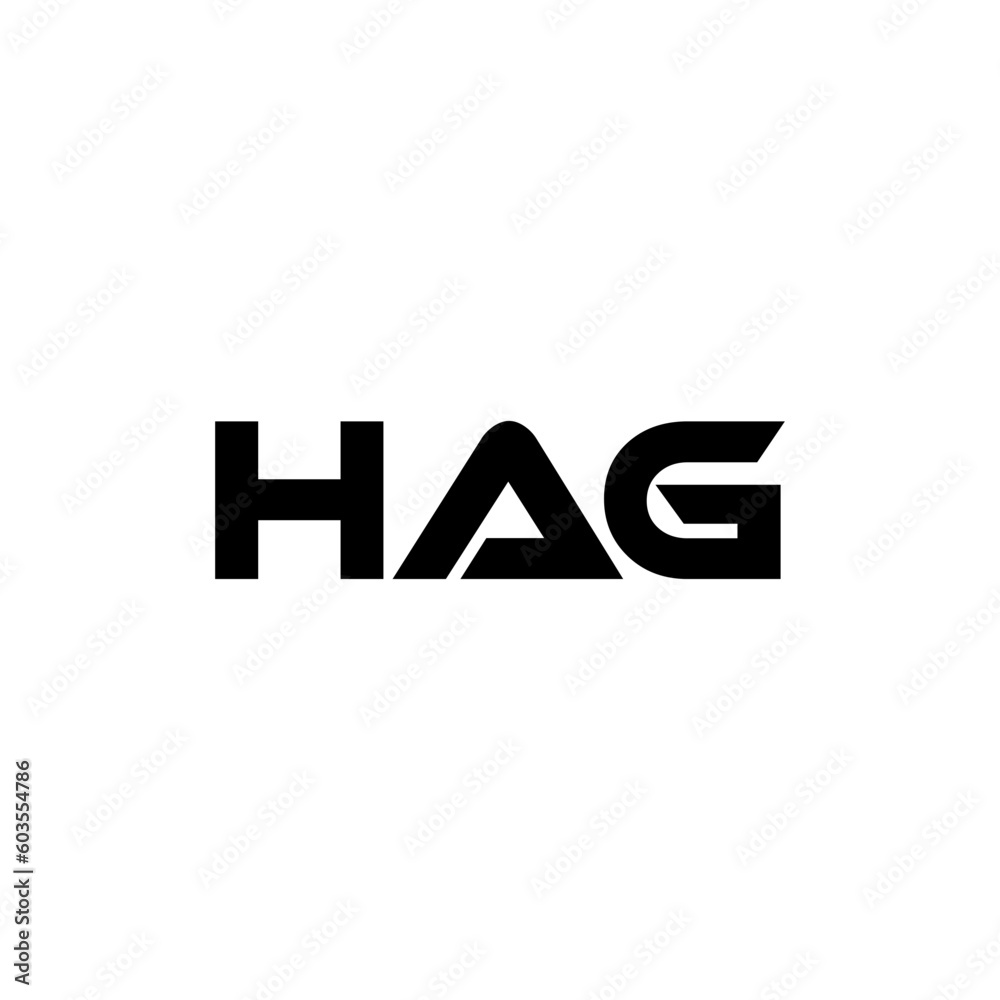 HAG letter logo design with white background in illustrator, vector ...