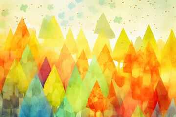 Poster - vibrant and diverse forest landscape with lush trees Generative AI