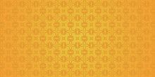 Arabic Motif Yellow Pattern Background