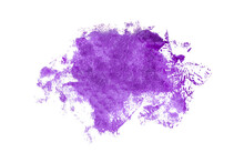 Shiny Purple Brush Watercolor Painting Isolated On Transparent Background. Watercolor Png