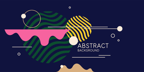 Fototapete - Trendy abstract background. Composition forms. Modern vector illustration