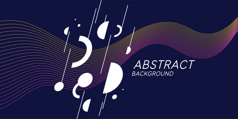 Poster - Composition with geometric shapes. Abstract background for design.