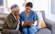 © Tinashe N/peopleimages.com - Healthcare, documents and a nurse talking to an old woman patient in a nursing home for treatment. Medical, retirement and insurance with a female medicine professional speaking to mature client