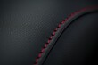 Close up leather pleats stitch work. Ai