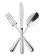 fork, knife, spoon, cutlery isolated on white background
