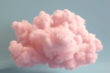 Cotton Candy Pink Cloud Abstract. AI Generated