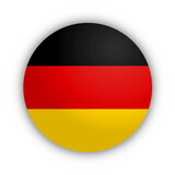 Fototapeta Paryż - Flaga Niemiec Przycisk 3D. Niemcy Przycisk