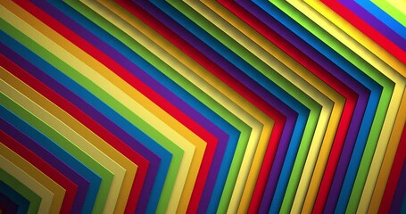 Poster - Animation of rainbow coloured lines moving on seamless loop