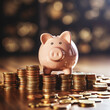Piggy bank Money box saving money Coin Finance Saving money Financial education Investing Generative AI