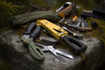 AI Generated tools camping equipment device