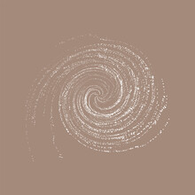 White  Spiral Dotted In Brown  Vector Background