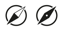 Travel Compass Direction Icon Vector Design