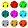 © dikadi16 - multicolored headphones icon isolated on white background