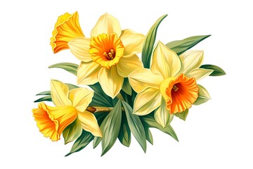 Wall Mural - Amazing and attractive image of daffodil AI-Generated