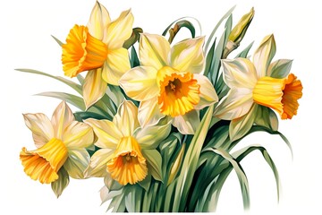Wall Mural - Amazing and attractive image of daffodil AI-Generated