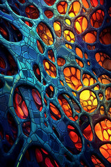 Leinwandbilder -  concept of deep learning and neural networks, utilizing intricate patterns and interconnected nodes to represent the complex computational processes of AI. Generative AI technology.