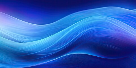 Wall Mural - Abtract blue wave background created using generative AI tools