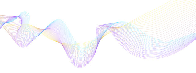 Wall Mural - Abstract colorful glowing wave curved lines background.  Abstract frequency sound wave lines and technology curve lines background. Design used for banner, template, wallpaper business and many more.