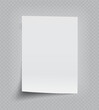 © Vector Ideas - Realistic vector paper mockup with shadow on transparent background.