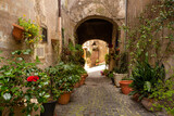 Fototapeta Uliczki - Street in old town of Ronciglione in Lazio, Italy