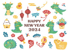 Happy New Year 2024 Dragon