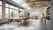 © VERTEX SPACE - dining area decorate in lift interior style dining room with skylight daytime,image ai generate