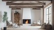 © Sndor - a beautiful house in which the fireplace in the living room gets a lot of attention, impressive design, beautiful finish, elegant appearance