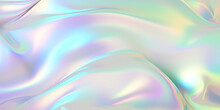 Hologram Fabric Texture. Gradient Abstract Background. Holographic Rainbow Foil. Light Metal Pastel Pattern. Iridescent Foil Effect Texture. Pearlescent Gradient. Artificial Intelligence Generated.