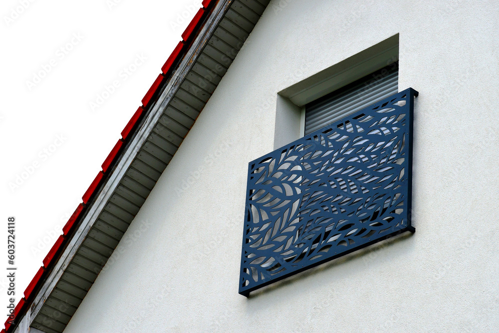 laser railing. elegant isolated laser cut balustrade guard rail. french ...