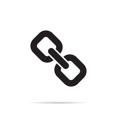 Poster - Chain link icon vector in flat style