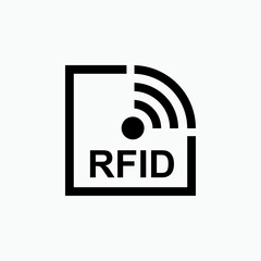 Fototapete - RFID or Radio Frequency Identification Vector Icon for Apps and Websites.    
