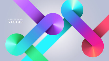 Wall Mural - Vector Abstract Background. Colorful Illustration with Angular Gradients.